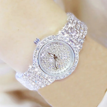 BS Women Watch Famous Luxury Brands Diamond Ladies Wrist Watches Female Small Wristwatch Rose Gold Watch Women Montre Femme