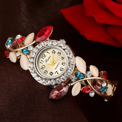 Women Watches Top Brand Luxury Diamonds Bangle Wrist Watch Ladies Steel Bracelet Dresses Elegant Female Clock Gifts Montre Femme