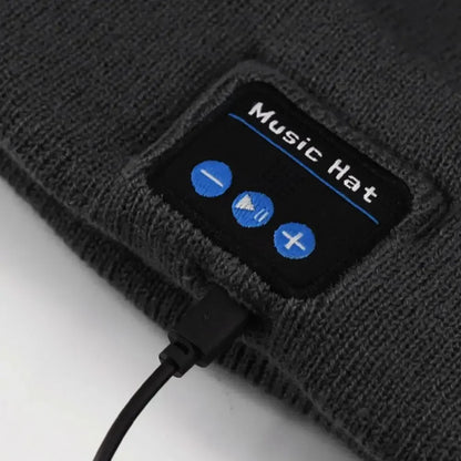 Handfree Warm Beanie Bluetooth 5.0 LED Hat Wireless Stereo Headset Music Player With MIC Support Dimming Rechargeable Battery