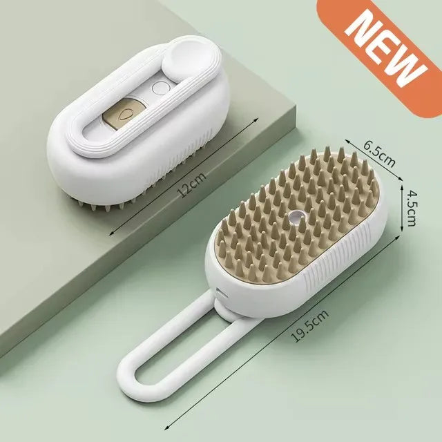 3-in-1 Dog Hair Brush Cat Hair Brush Electric Pet Cleaning Brush Steam Spray Brush Massage Hair Removal Comb Anti Flying Brush