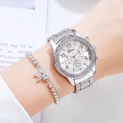 Women  Watches Geneva Classic Rhinestone Watch Women Watches Ladies Fashion Gold Watch Clock Reloj Mujer Montre Femme 시계